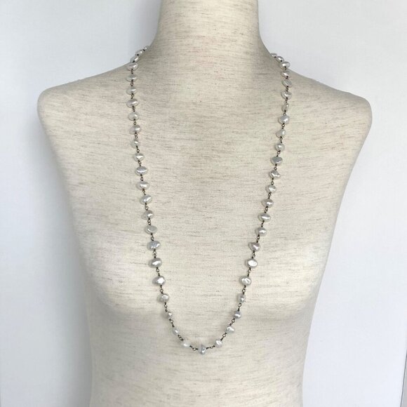 Sterling Silver 925 Silpada N1368 Fresh Catch 32" 9MM Freshwater Pearl Necklace - Picture 2 of 16